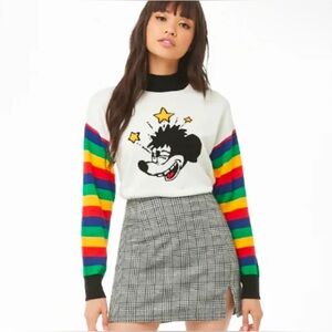 Mickey Mouse 90th Anniversary (2018) Rainbow Sweater - Size Women’s Small